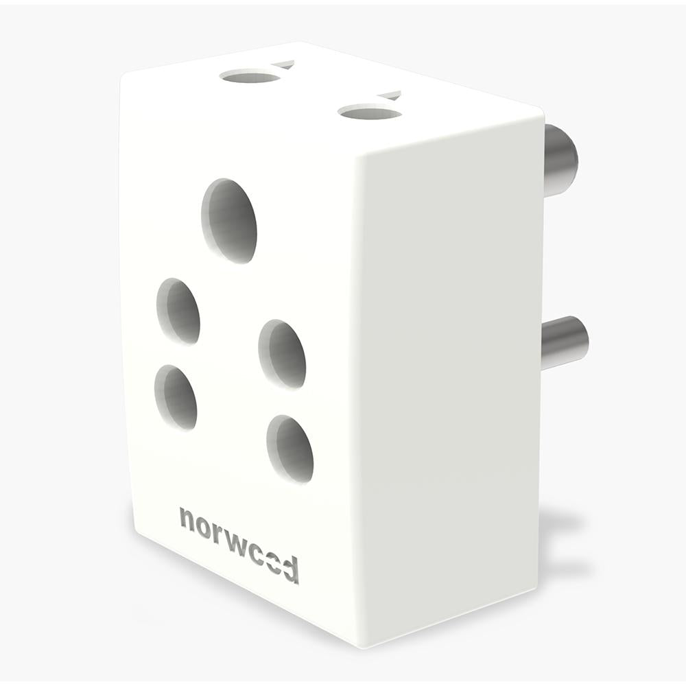 Norwood 3 Pin Versa Multiplug, White