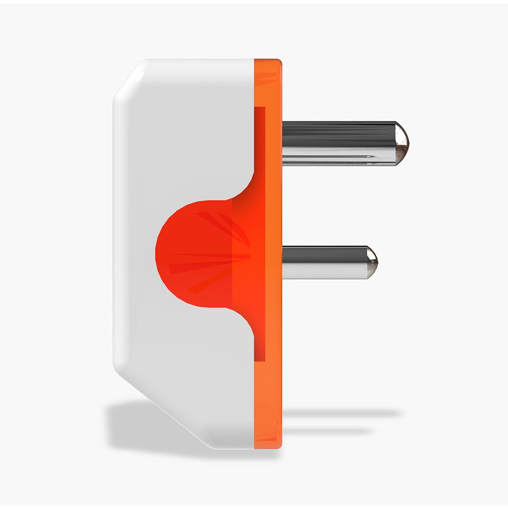 Norwood 3 Pin Angular Multi Plug, Orange