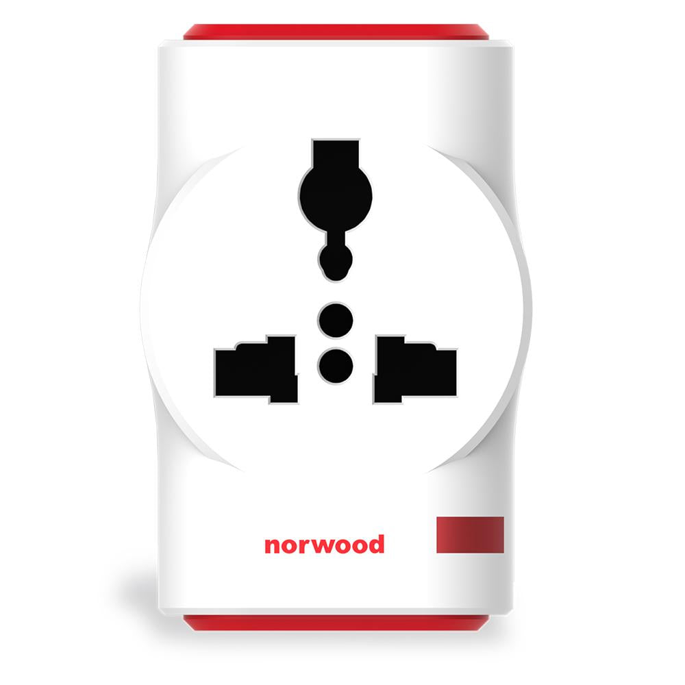 Norwood Trufit 3 Pin Universal Multiplug
with Indicator, White